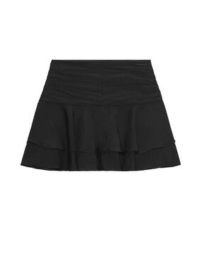 Zara Black Ruffle Mini Skort size small